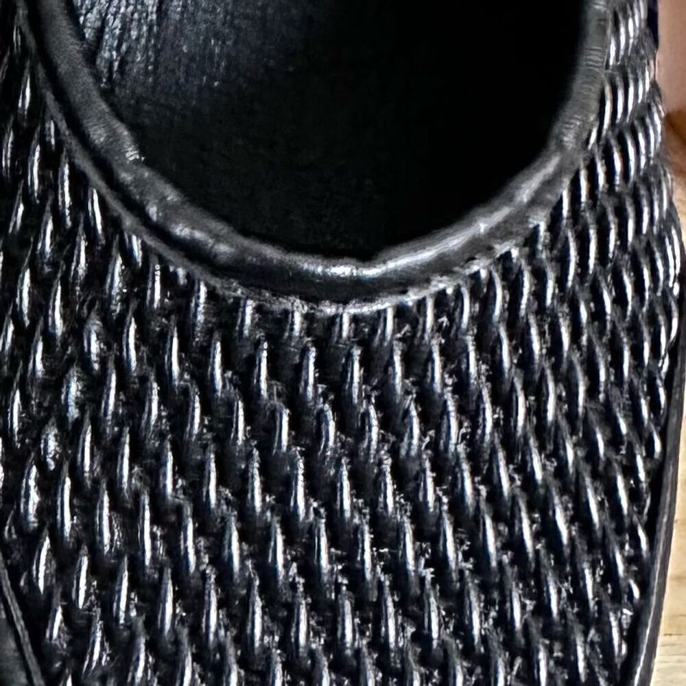 Beacon Black Stretch 'n Form Velcro Closure Mary Jane Woven Flats Shoes - Picture 5 of 11
